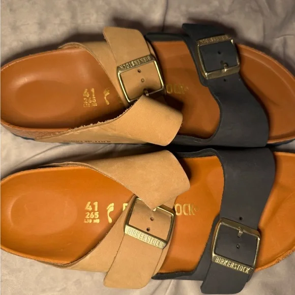 Birkenstock Women's Arizona Split HEX Sandals, Midnight
Blue, Tan, - Picture 12 of 15